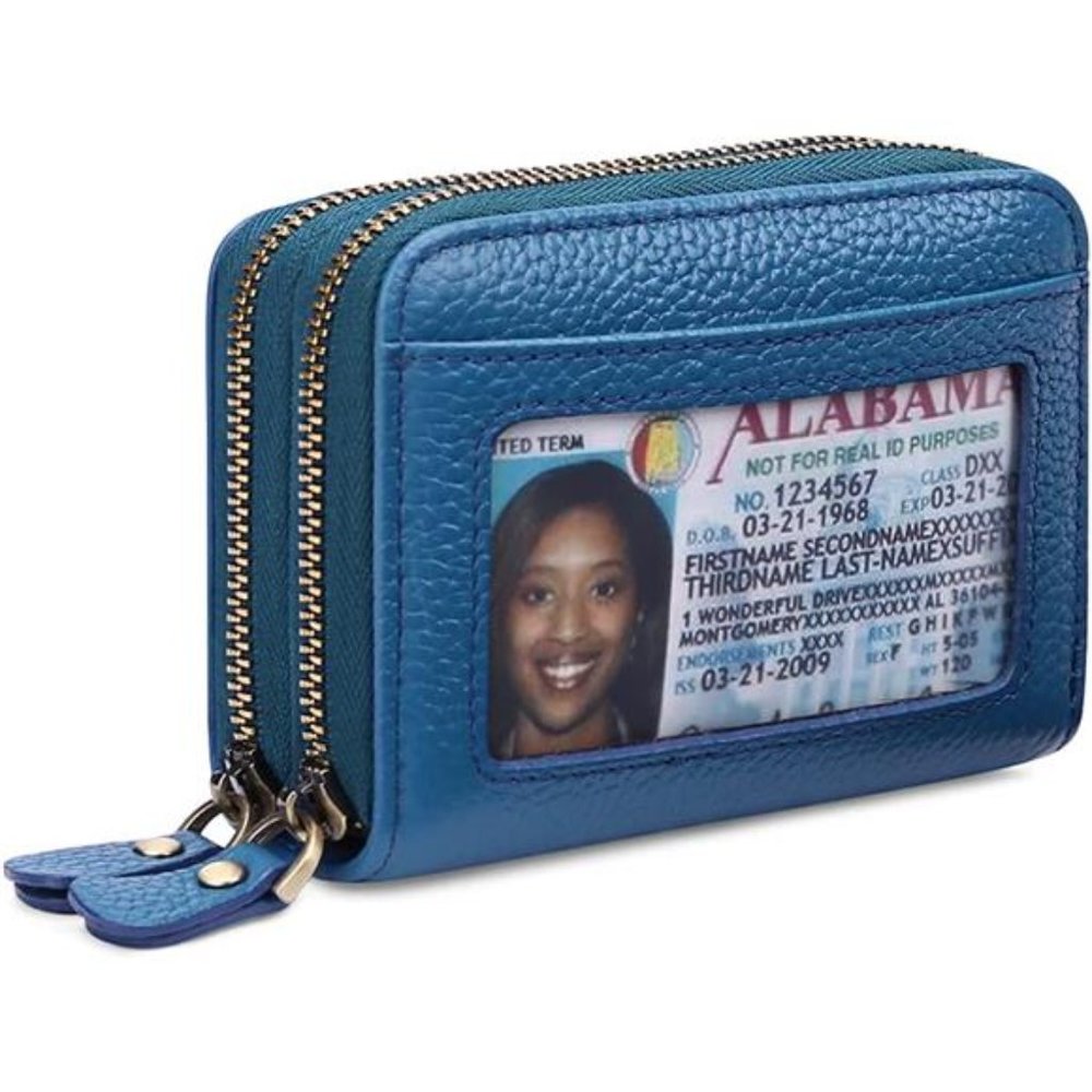 GOIACII Small Genuine Leather Wallet for Women, RFID Blocking Credit Card Holder